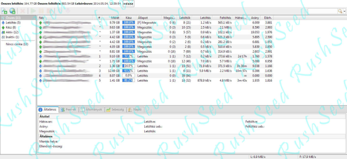 Letöltés: 6,9 MB/s | Feltöltés: 17,9 MB/s